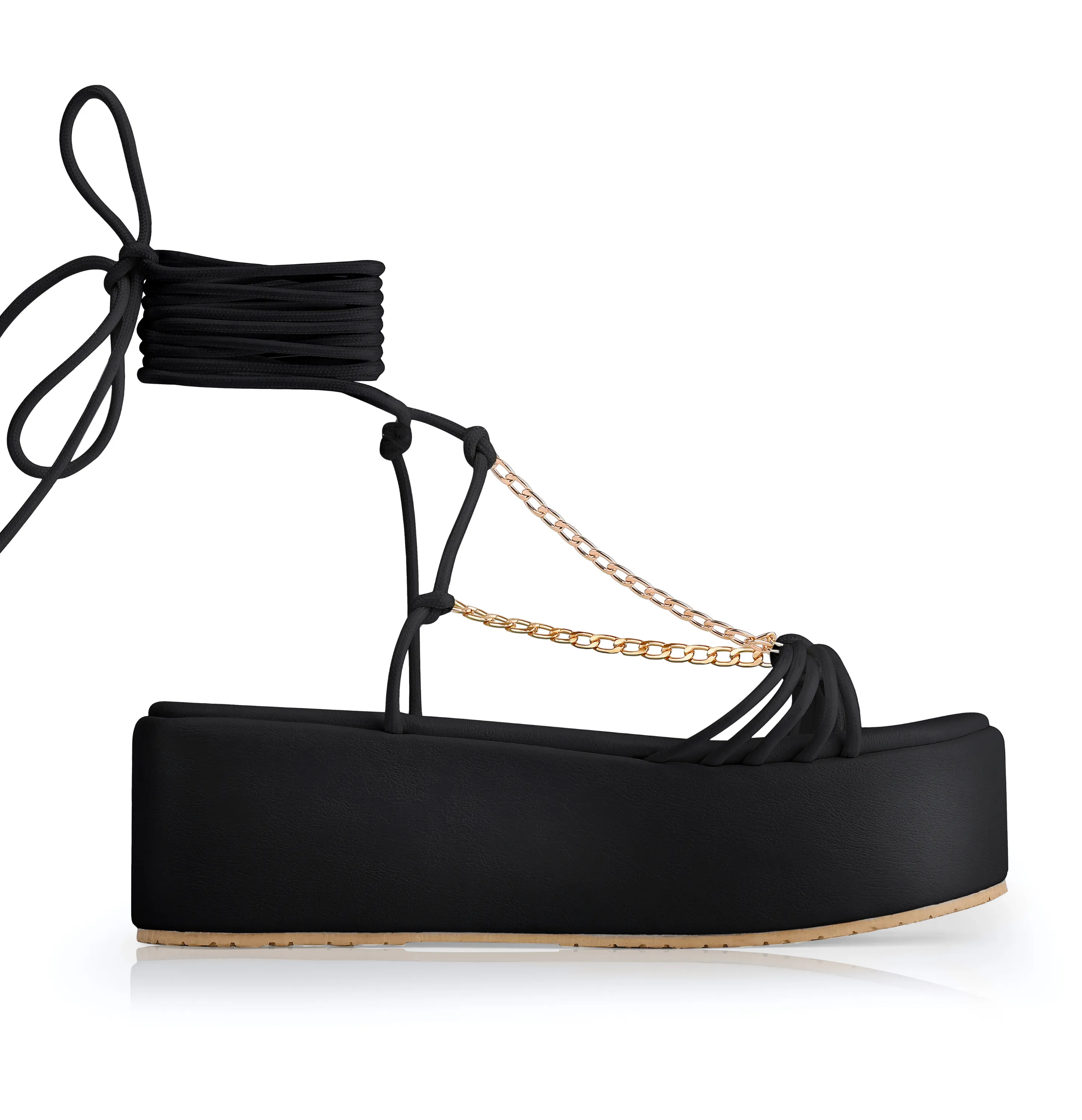 MAYORIYA BLACK SLIPPERS