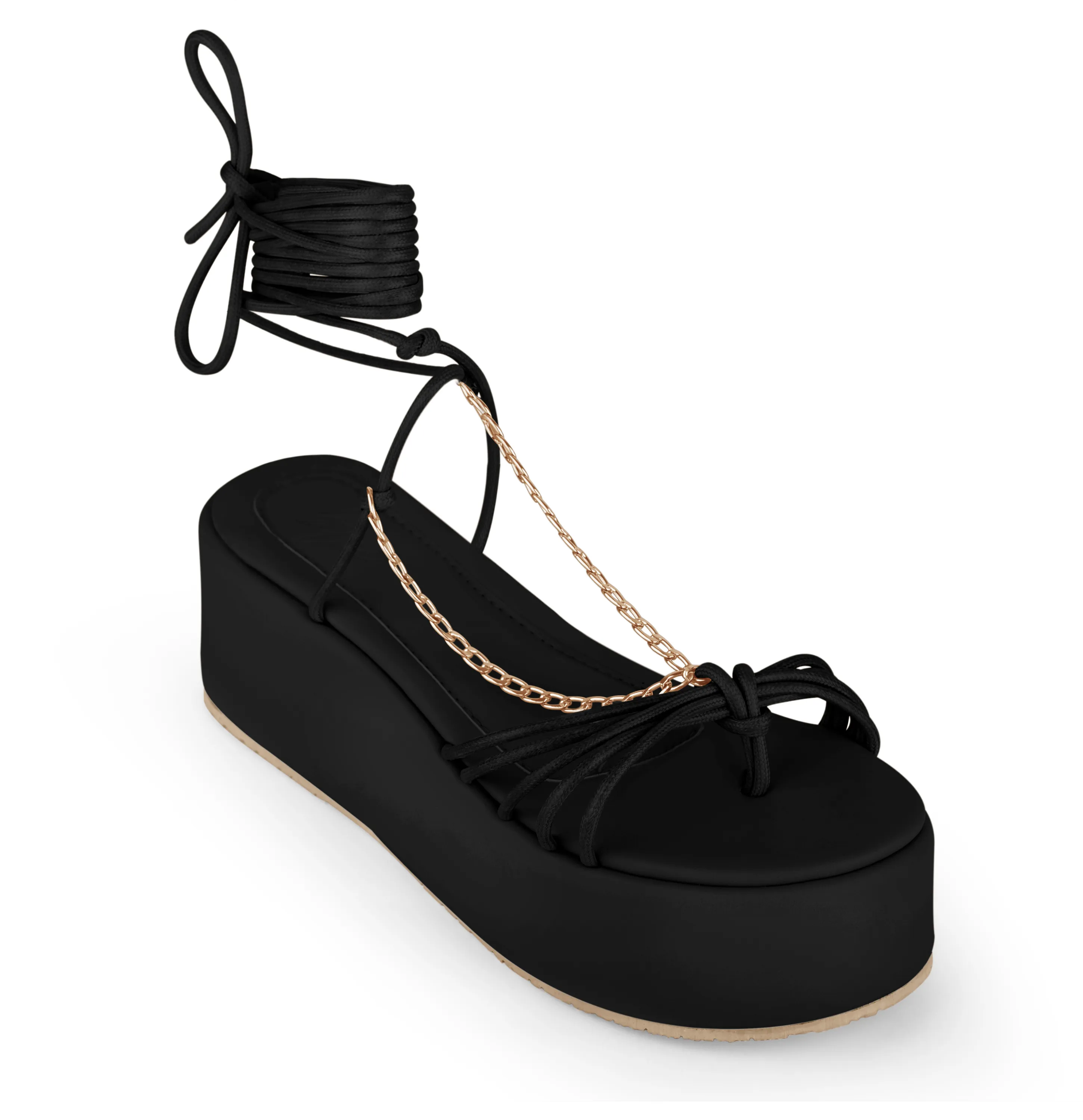 MAYORIYA BLACK SLIPPERS