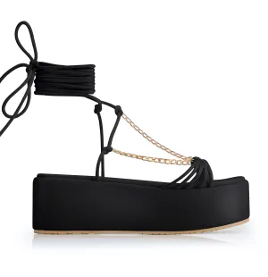 MAYORIYA BLACK SLIPPERS