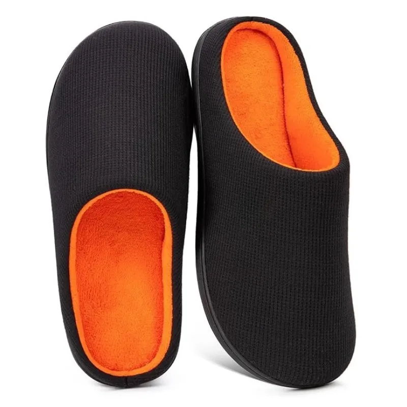 Memory Foam House Slippers – Cozy Support with Non-Slip Rubber Sole