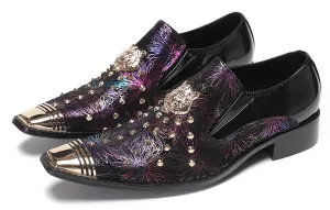 Mens Casual Party Loafers Glitter Sequin Shoes