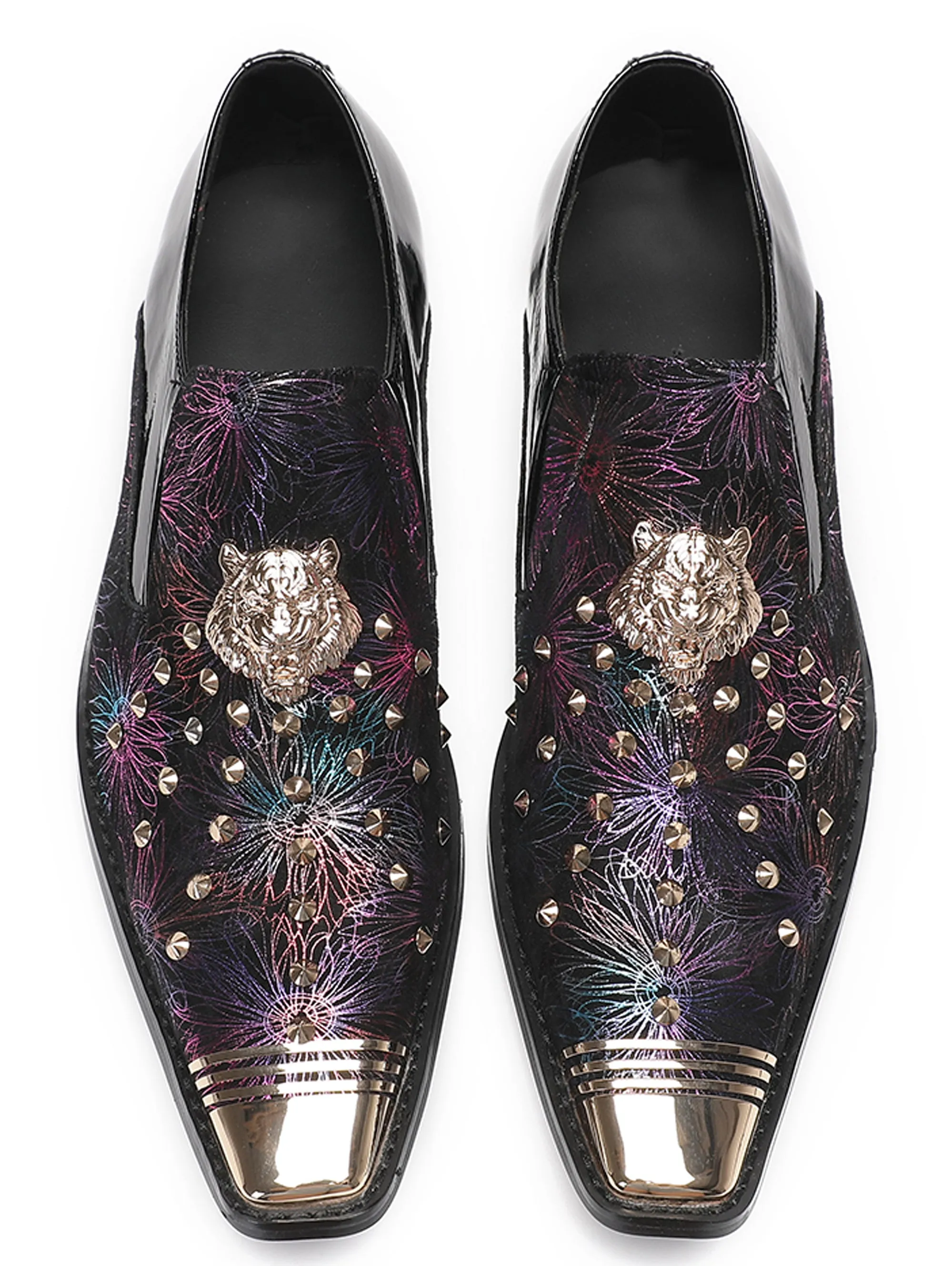 Mens Casual Party Loafers Glitter Sequin Shoes