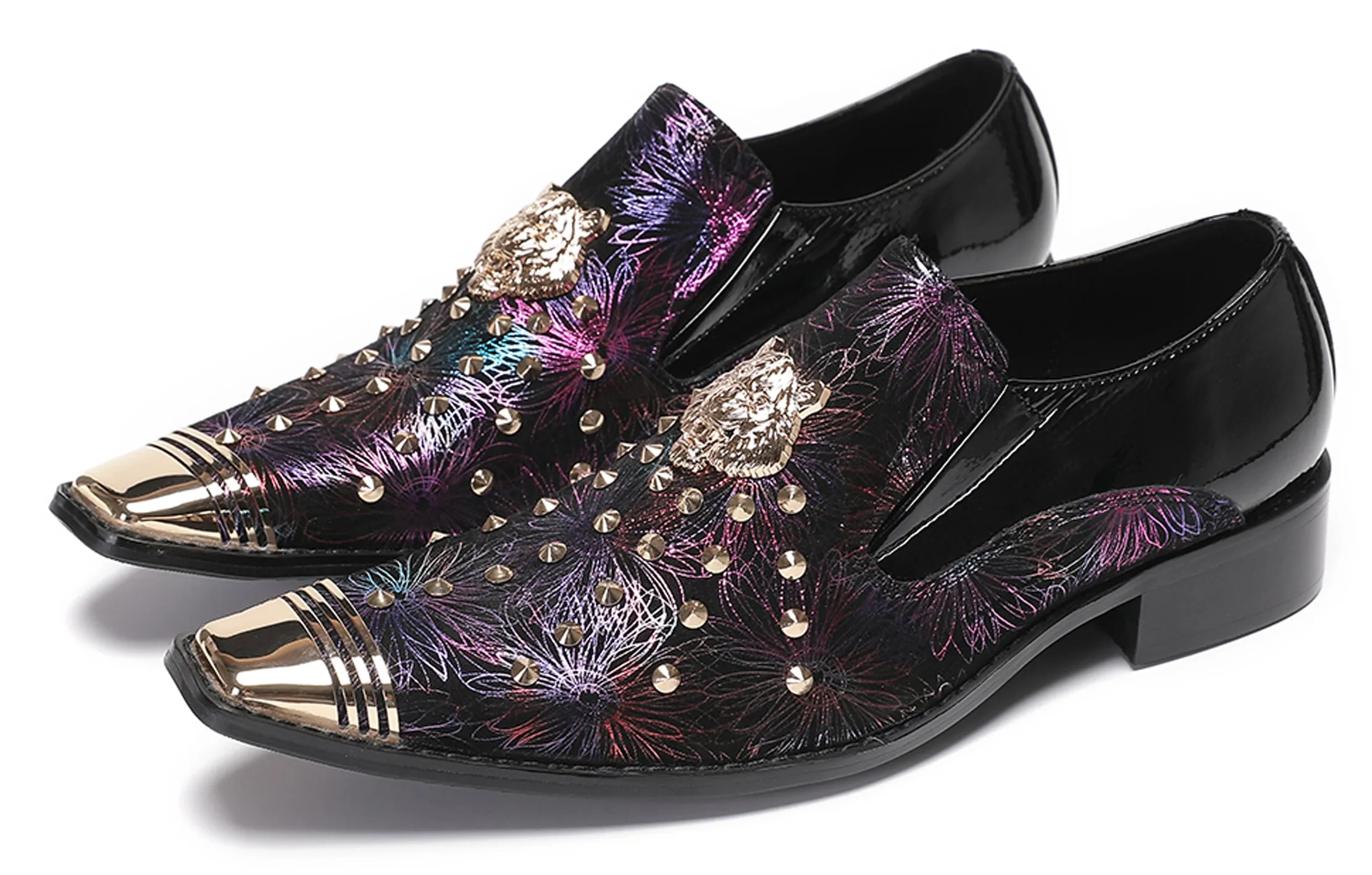 Mens Casual Party Loafers Glitter Sequin Shoes