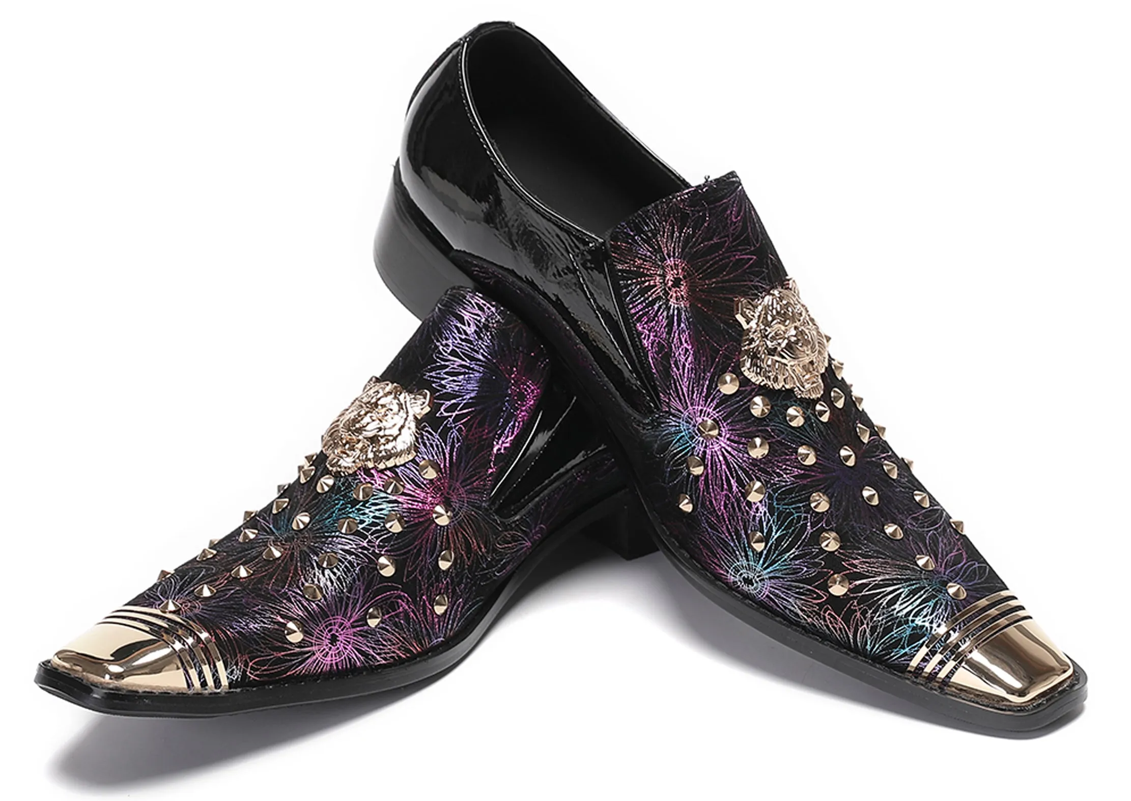 Mens Casual Party Loafers Glitter Sequin Shoes