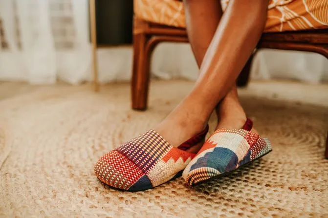 Men's | Handwoven Famami Kente Mule With Arch Support