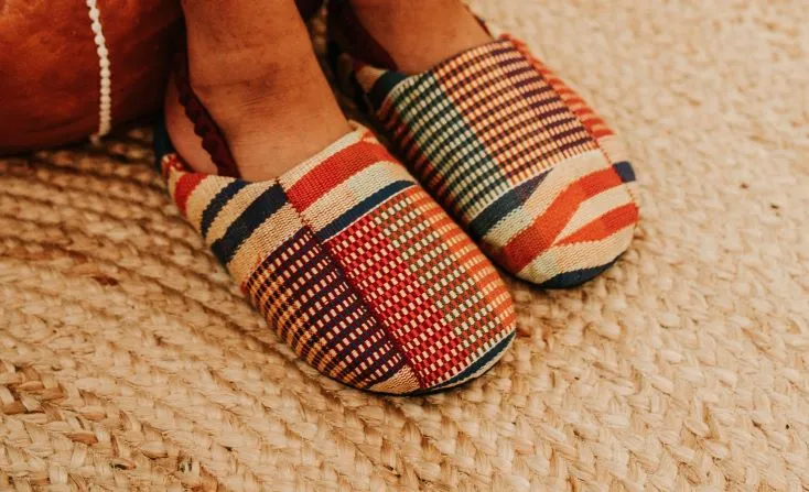 Men's | Handwoven Famami Kente Mule With Arch Support