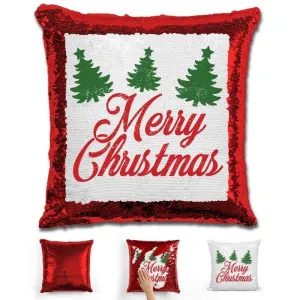 Merry Christmas Magic Sequin Pillow