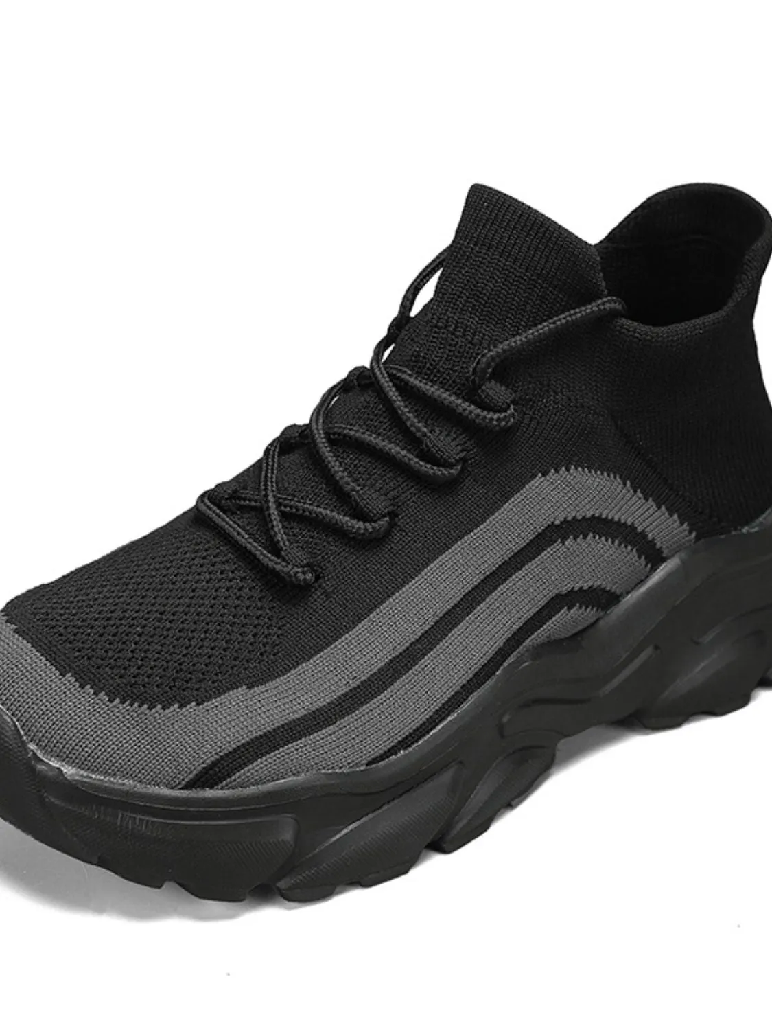 Mesh Round Toe Platform Athletic