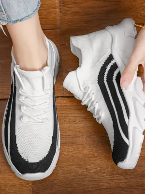 Mesh Round Toe Platform Athletic