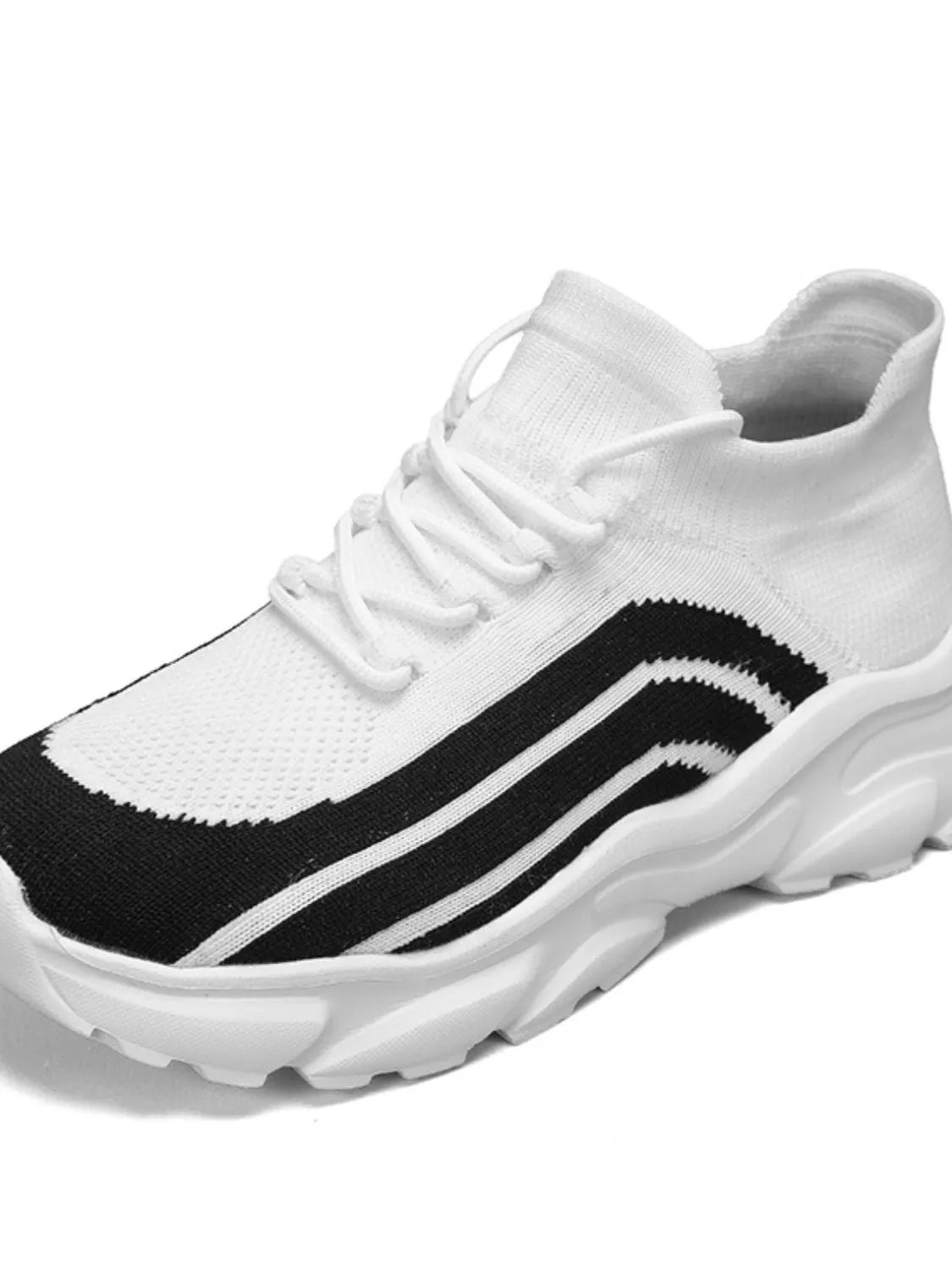 Mesh Round Toe Platform Athletic