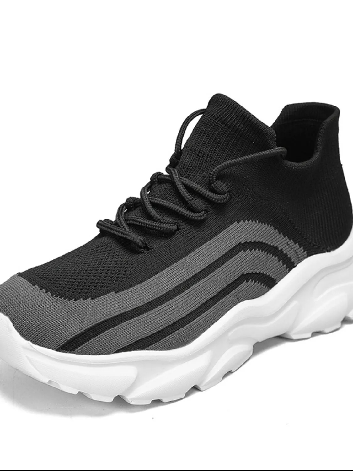 Mesh Round Toe Platform Athletic