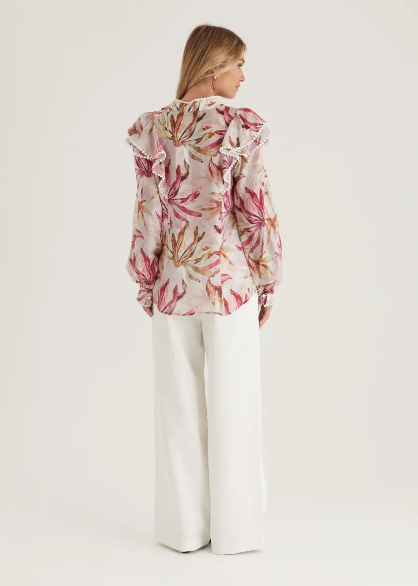 Minka Blouse - Plum Floral