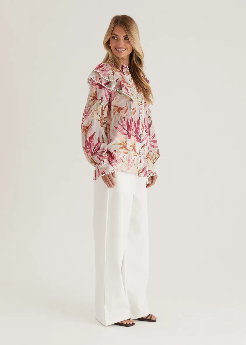 Minka Blouse - Plum Floral