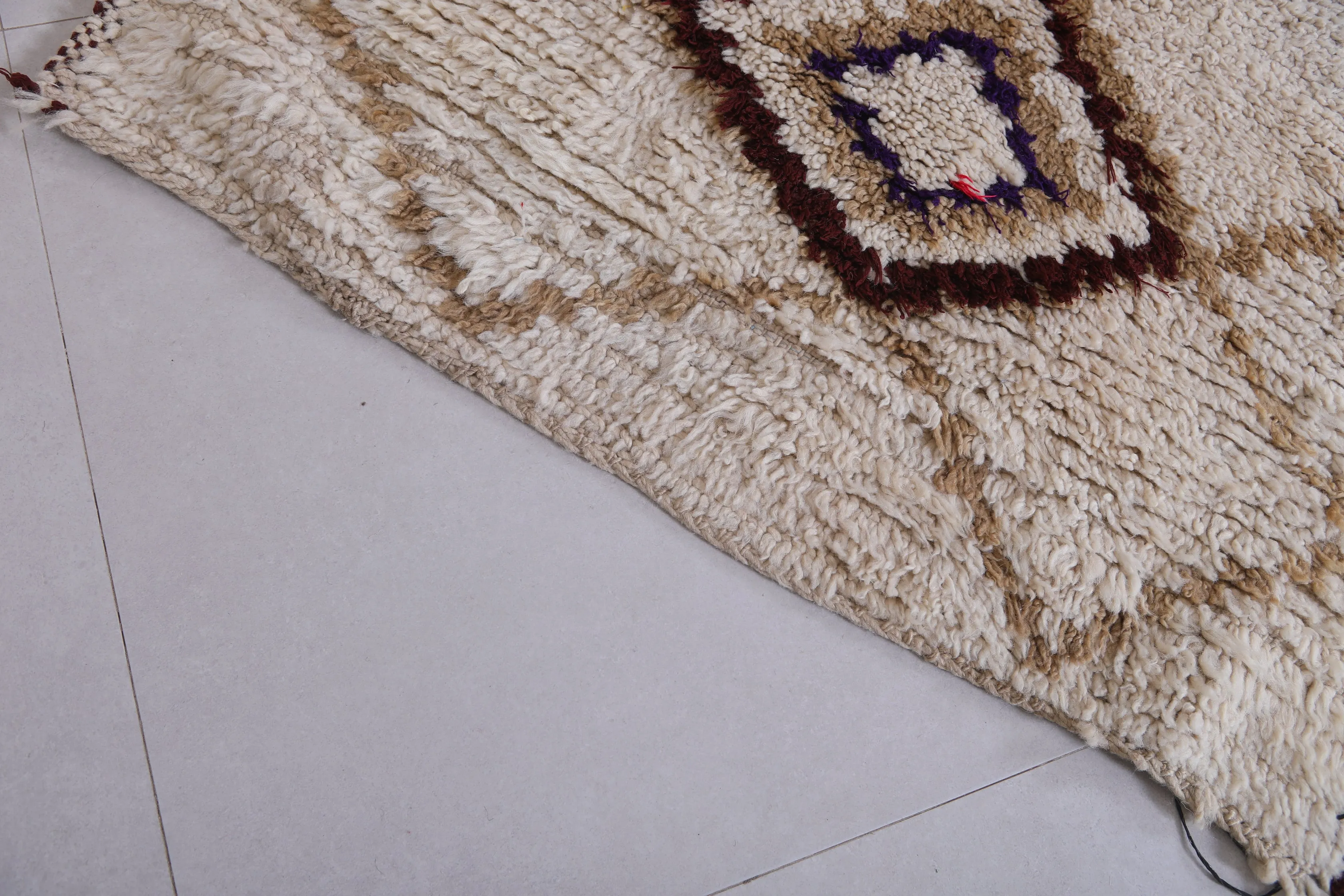 Moroccan Berber Rug - Diamond Pattern 3.2ft x 6.9ft