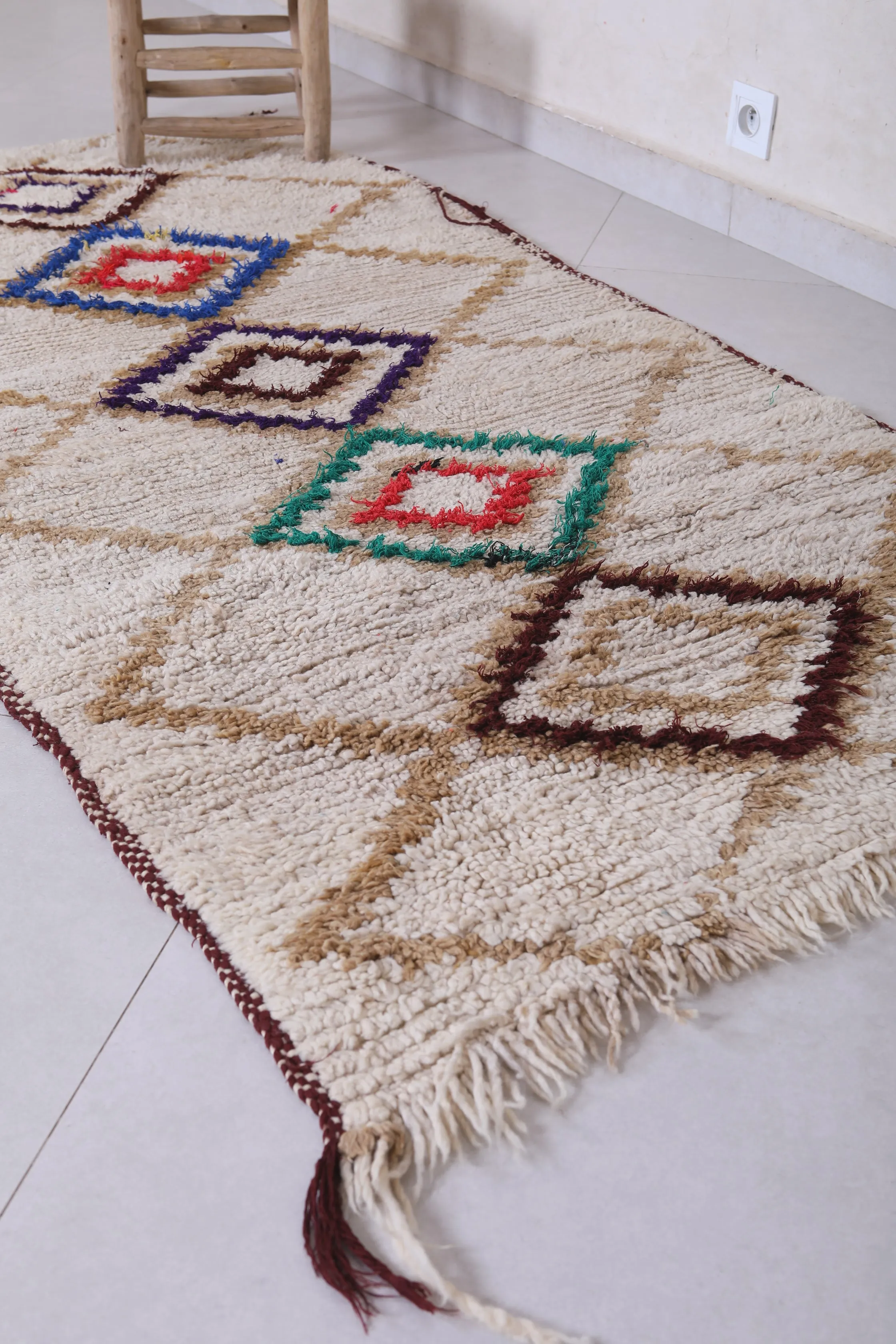 Moroccan Berber Rug - Diamond Pattern 3.2ft x 6.9ft