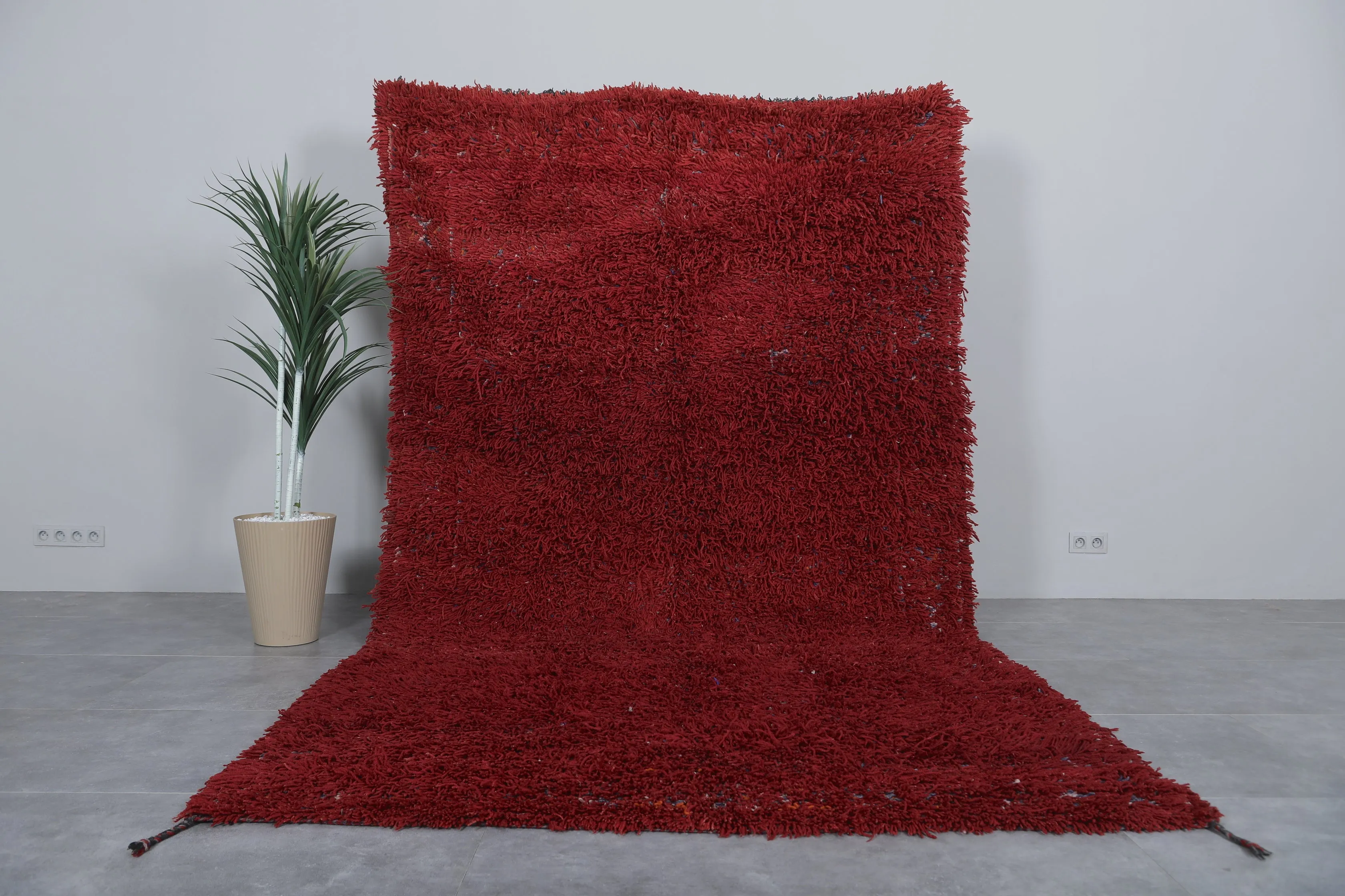 Moroccan Rug - Vibrant Red 6.5 x 11.5 Feet