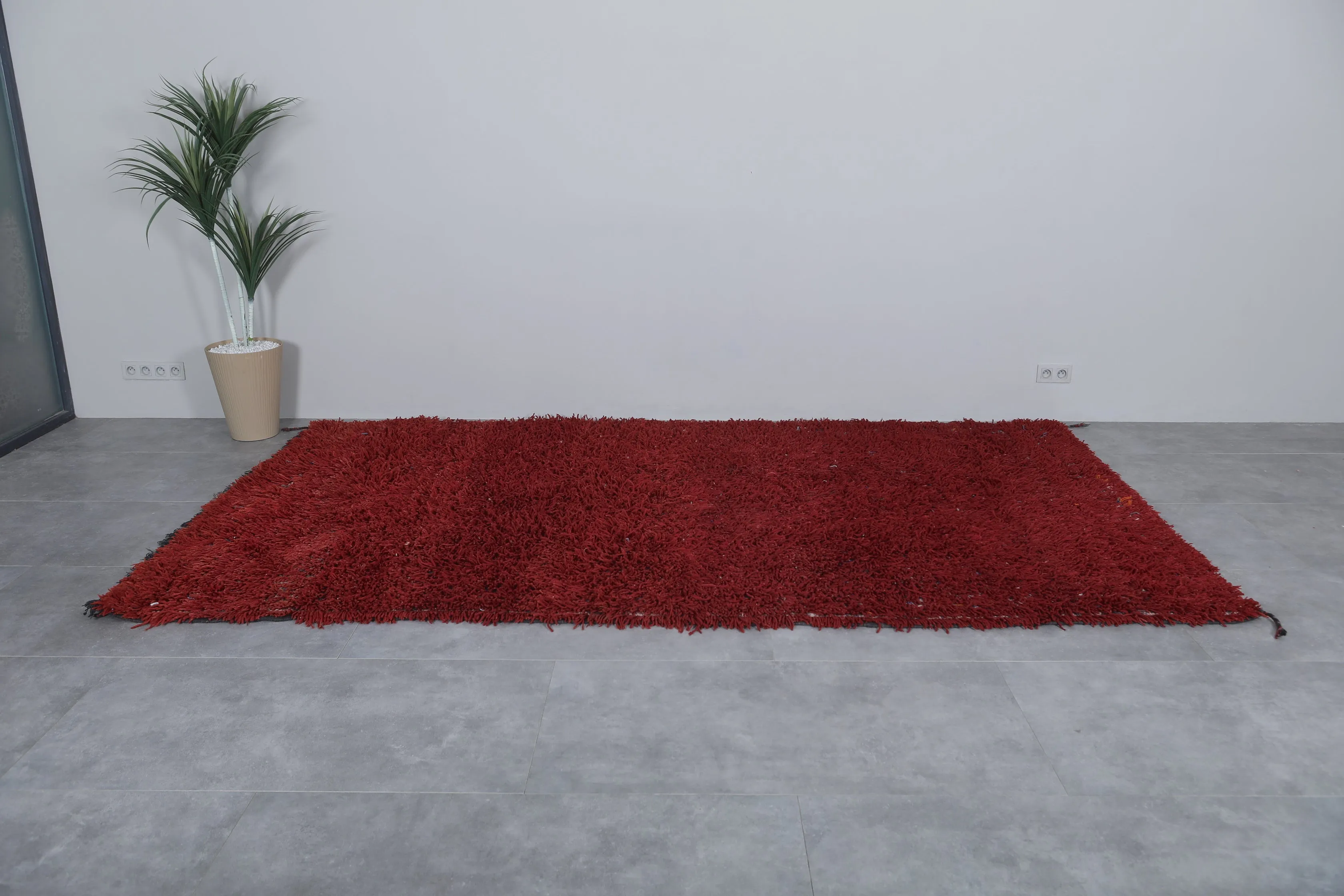 Moroccan Rug - Vibrant Red 6.5 x 11.5 Feet