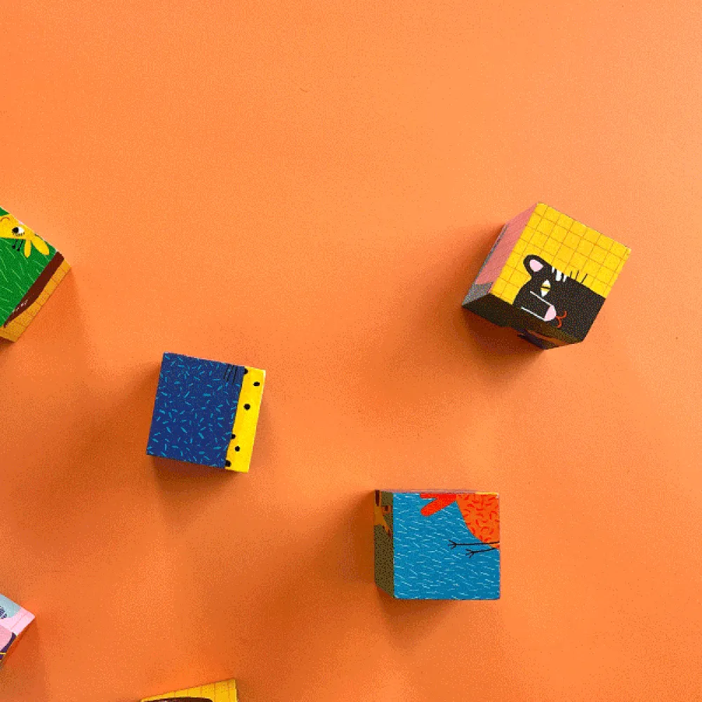 Moulin Roty 6 Cubes Puzzle