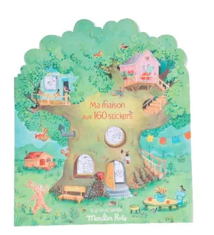 Moulin Roty Colouring Book with Stickers, Grande Famille