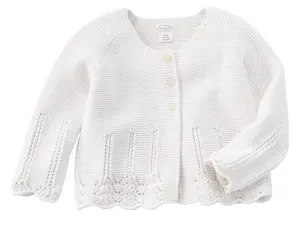 Mud Pie White Eyelet Cardigan