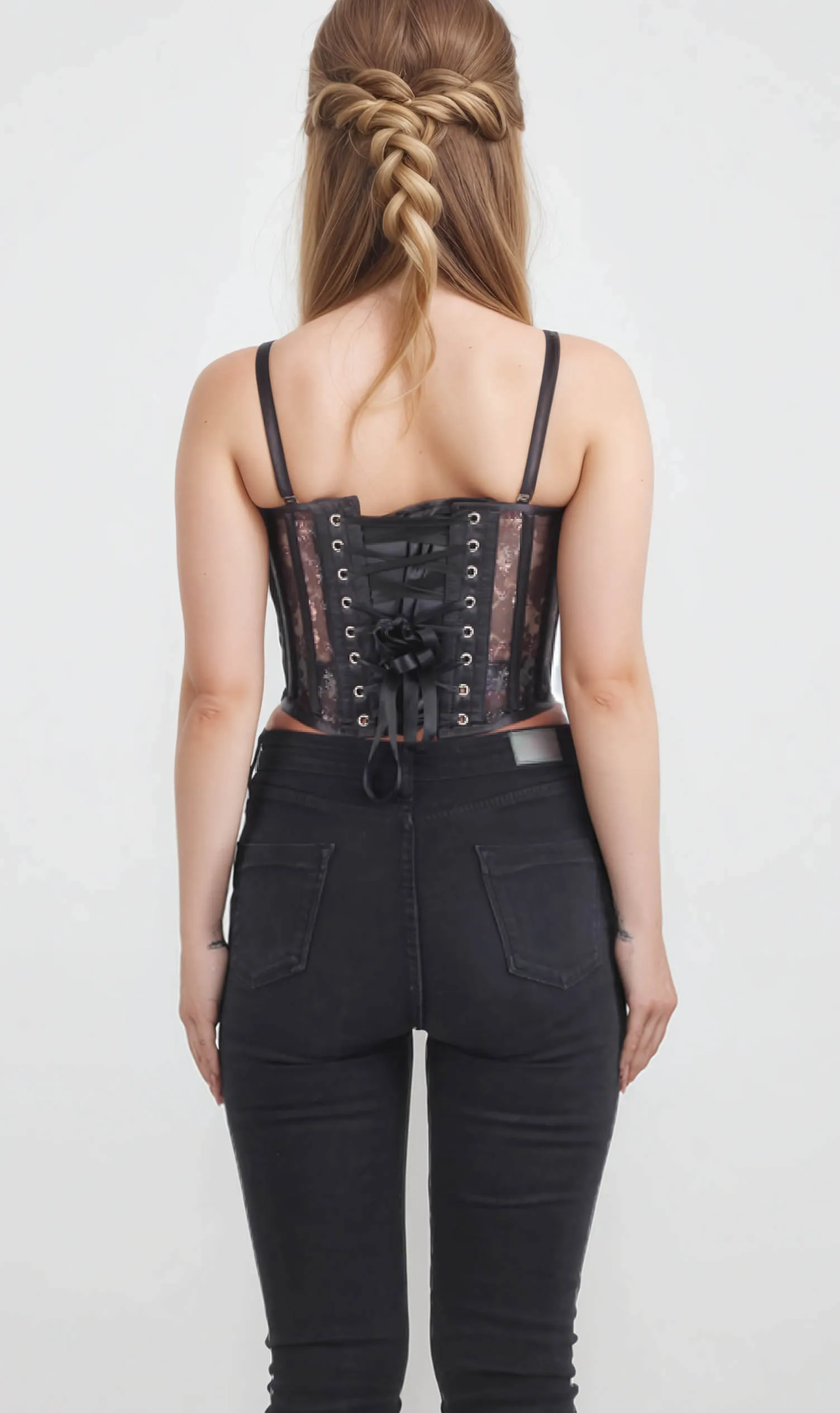 Nannie Printed Mesh Corset