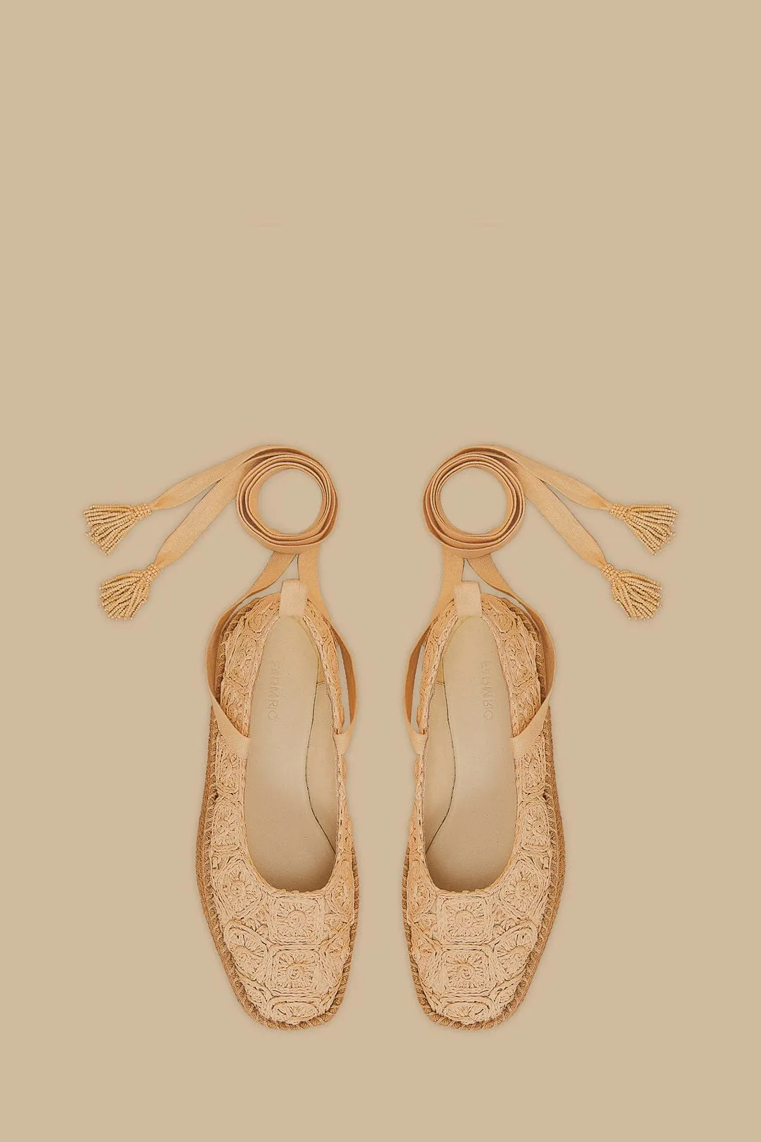 Natural Ballerina Espadrille Flatform Sandal