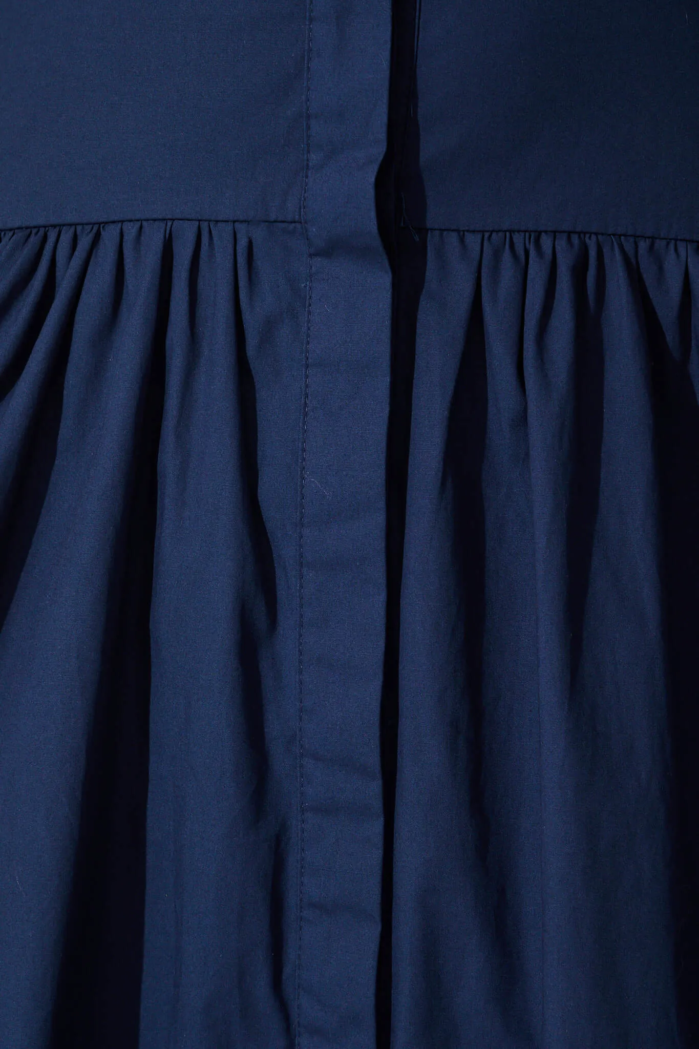Navy Cotton Midi Dress - Cielo