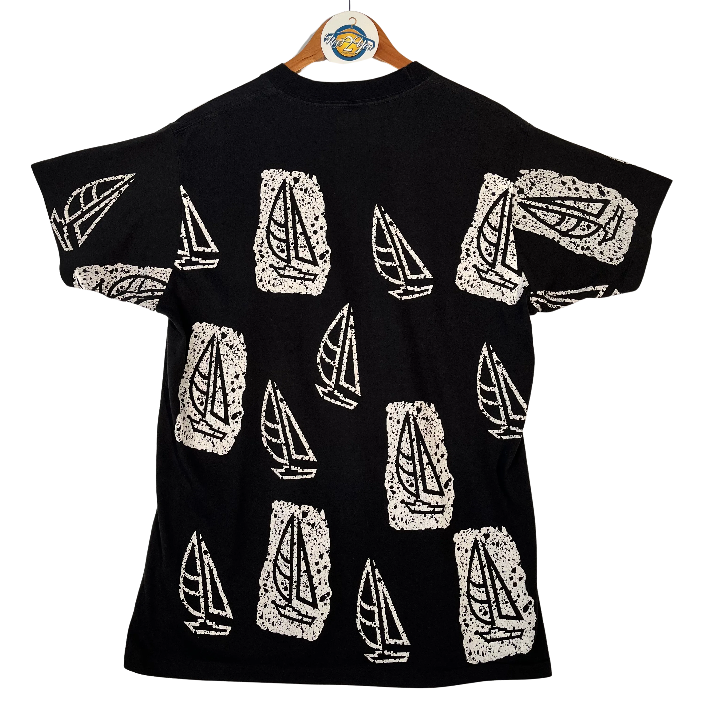 Neon Sailboat Graphic Tee 'Keebentton Saipan' - VTG