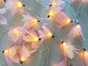 NEW 20 String Lights Pink Flowers Fairy Lights Bedroom Decor Room/ Wall Hanging Lights Wedding Dorm String Lights Plug-in