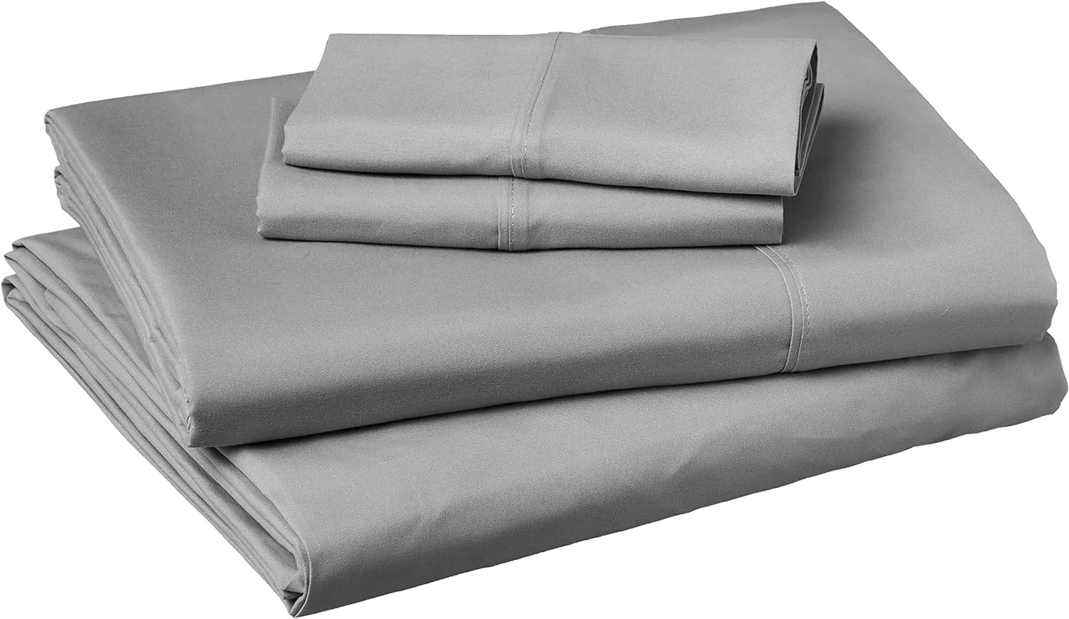 NEW Amazon Basics Easy Care Microfiber Sheet Set with 19" Deep Pockets - King, Dark Grey