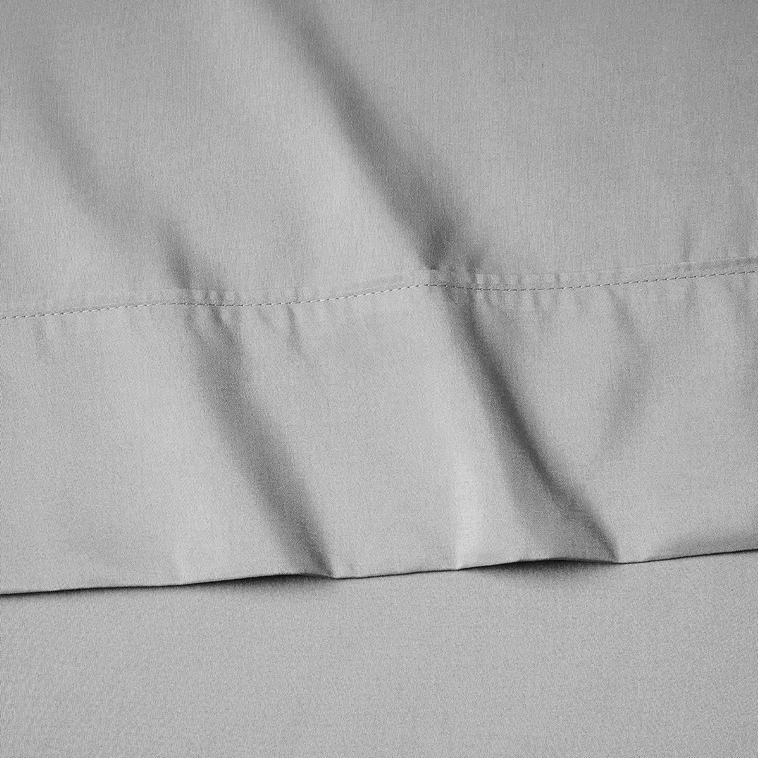 NEW Amazon Basics Easy Care Microfiber Sheet Set with 19" Deep Pockets - King, Dark Grey