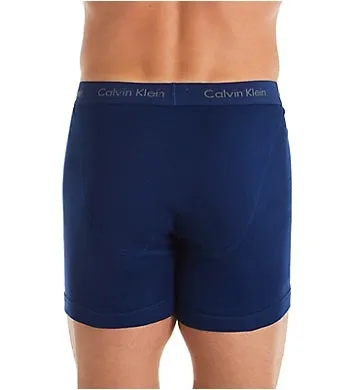New Calvin Klein Cotton Classic Boxer Briefs, includes 1 Light Blue, 1 Dark Blue, Sz M!