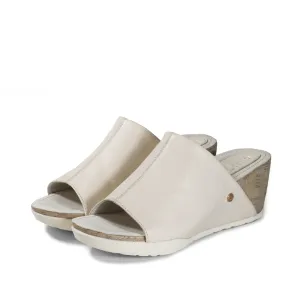Nice Platform Wedge Slide Sandals (Chalk)