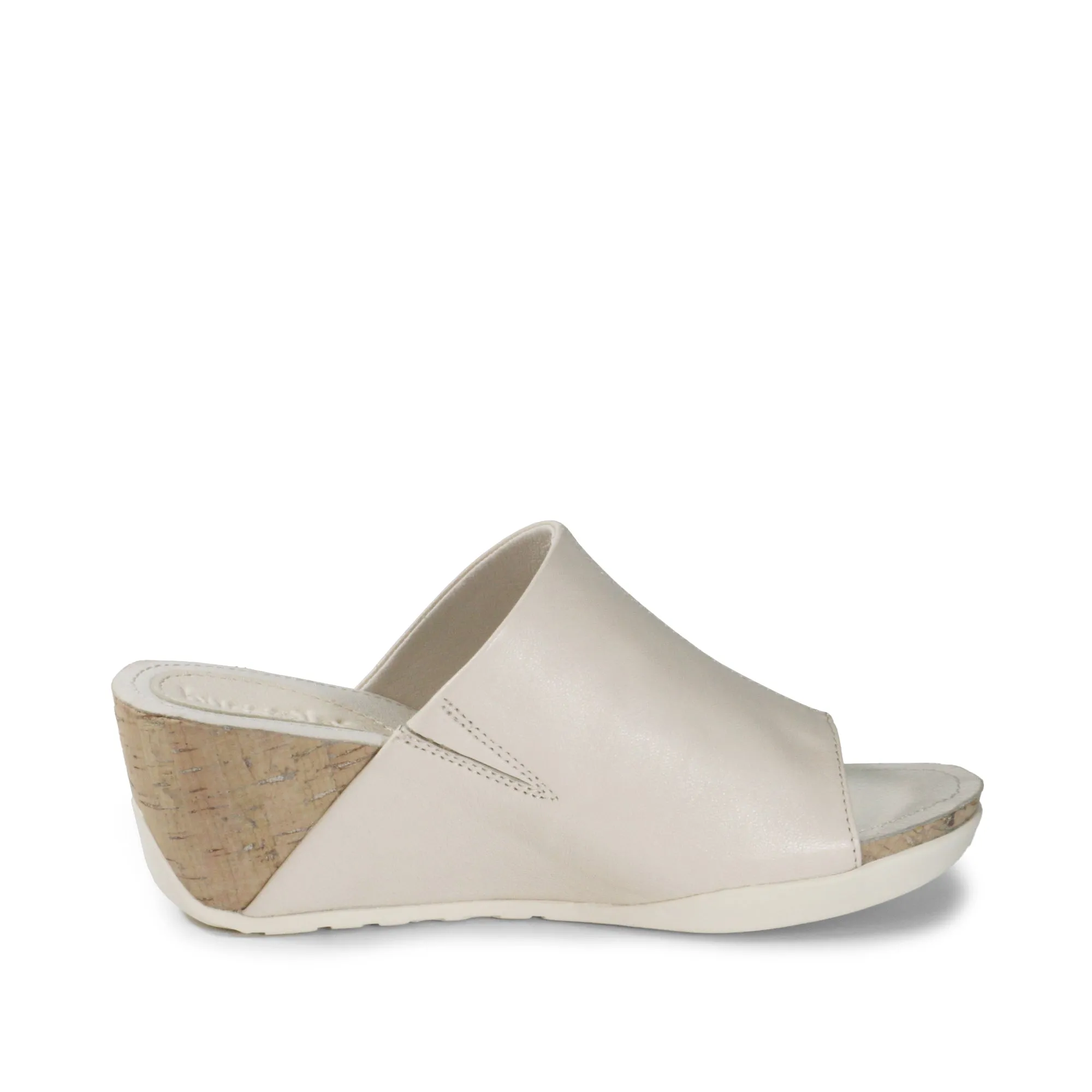 Nice Platform Wedge Slide Sandals (Chalk)
