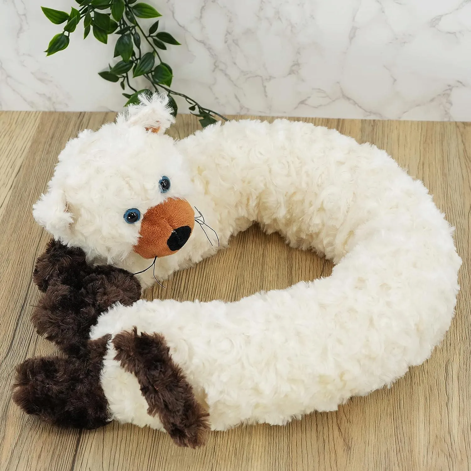 Novelty Cream Cat Draught Excluder for Doors