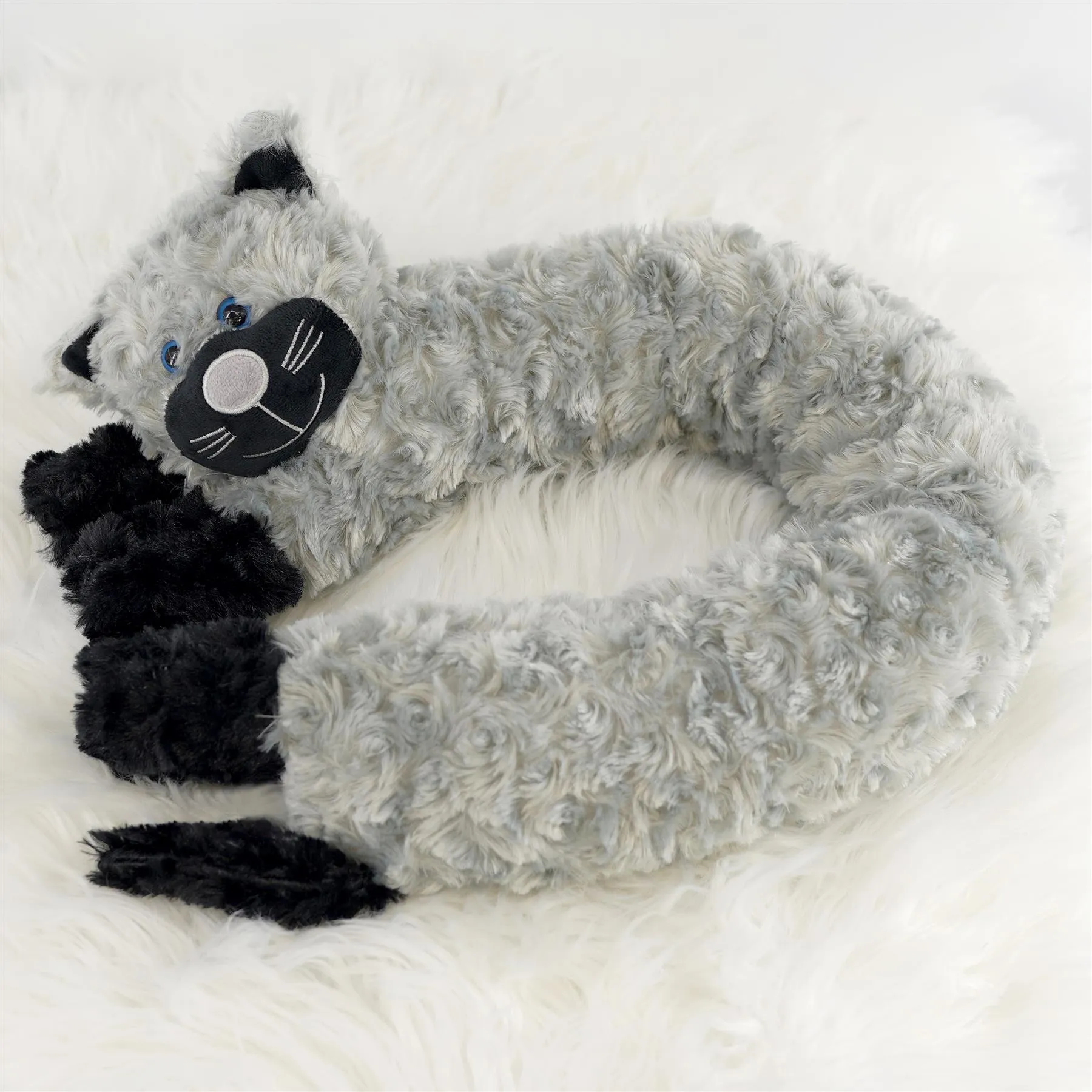 Novelty Draught Excluder for Doors Grey Cat Design