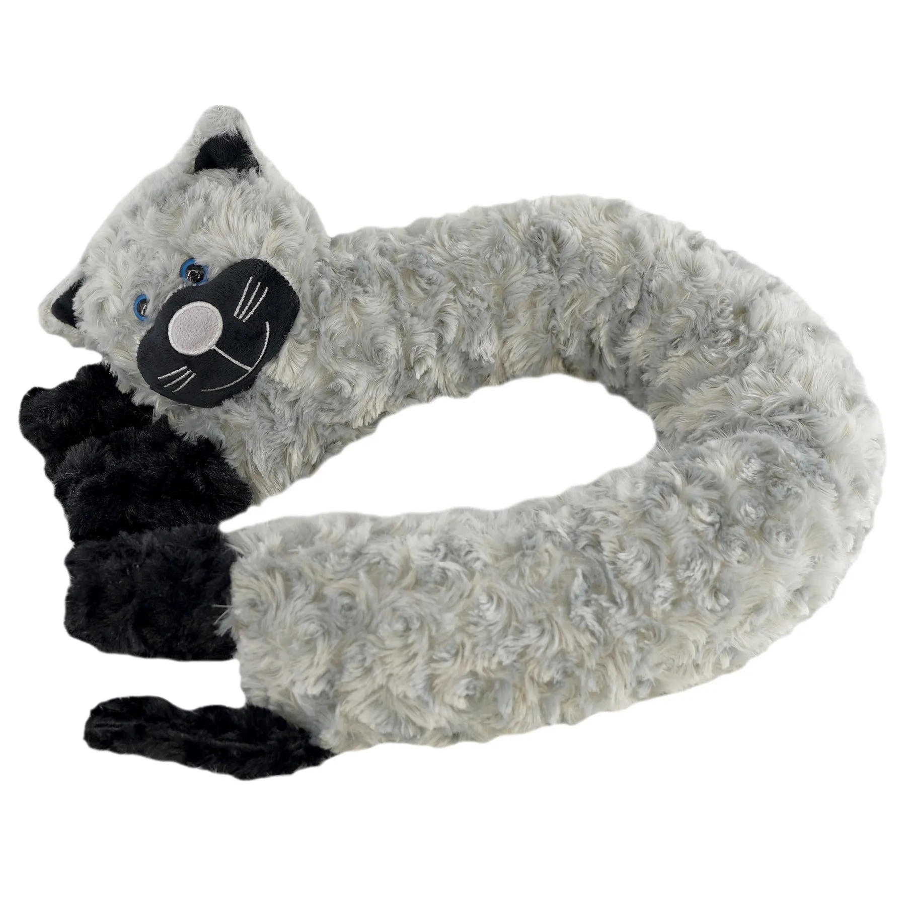 Novelty Draught Excluder for Doors Grey Cat Design