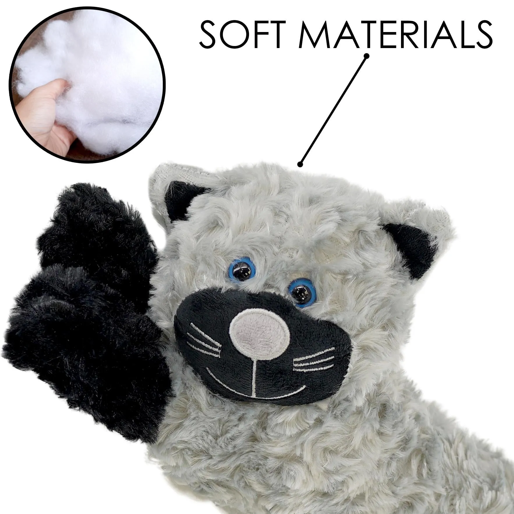 Novelty Draught Excluder for Doors Grey Cat Design