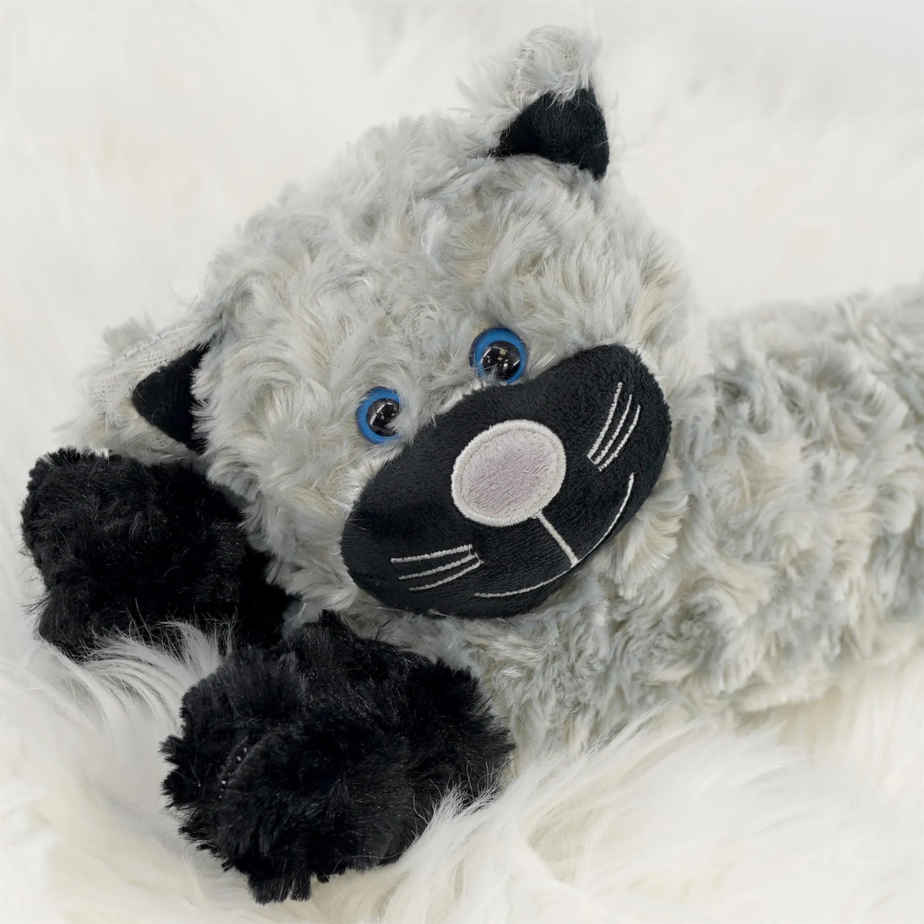 Novelty Draught Excluder for Doors Grey Cat Design