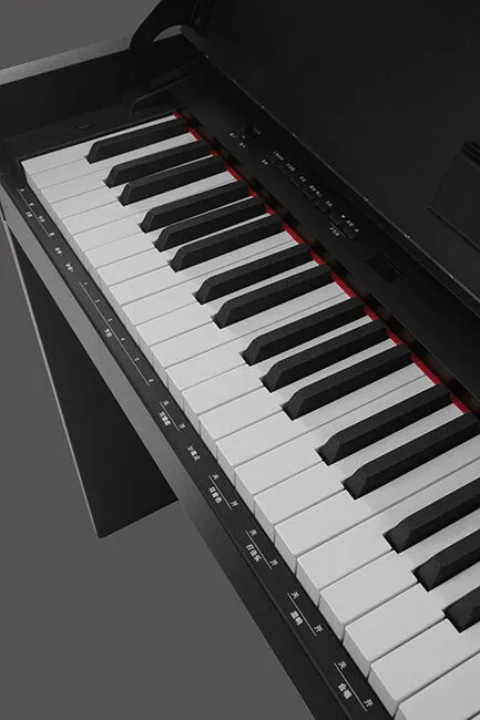 NUX WK310 Upright 88-Key Digital Piano with Flip-Top in Black Finish