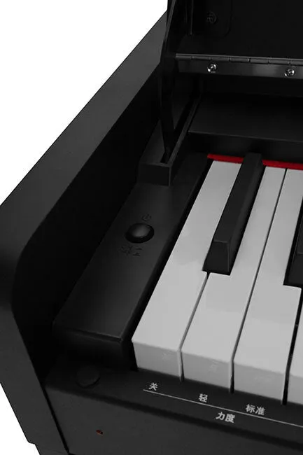 NUX WK310 Upright 88-Key Digital Piano with Flip-Top in Black Finish