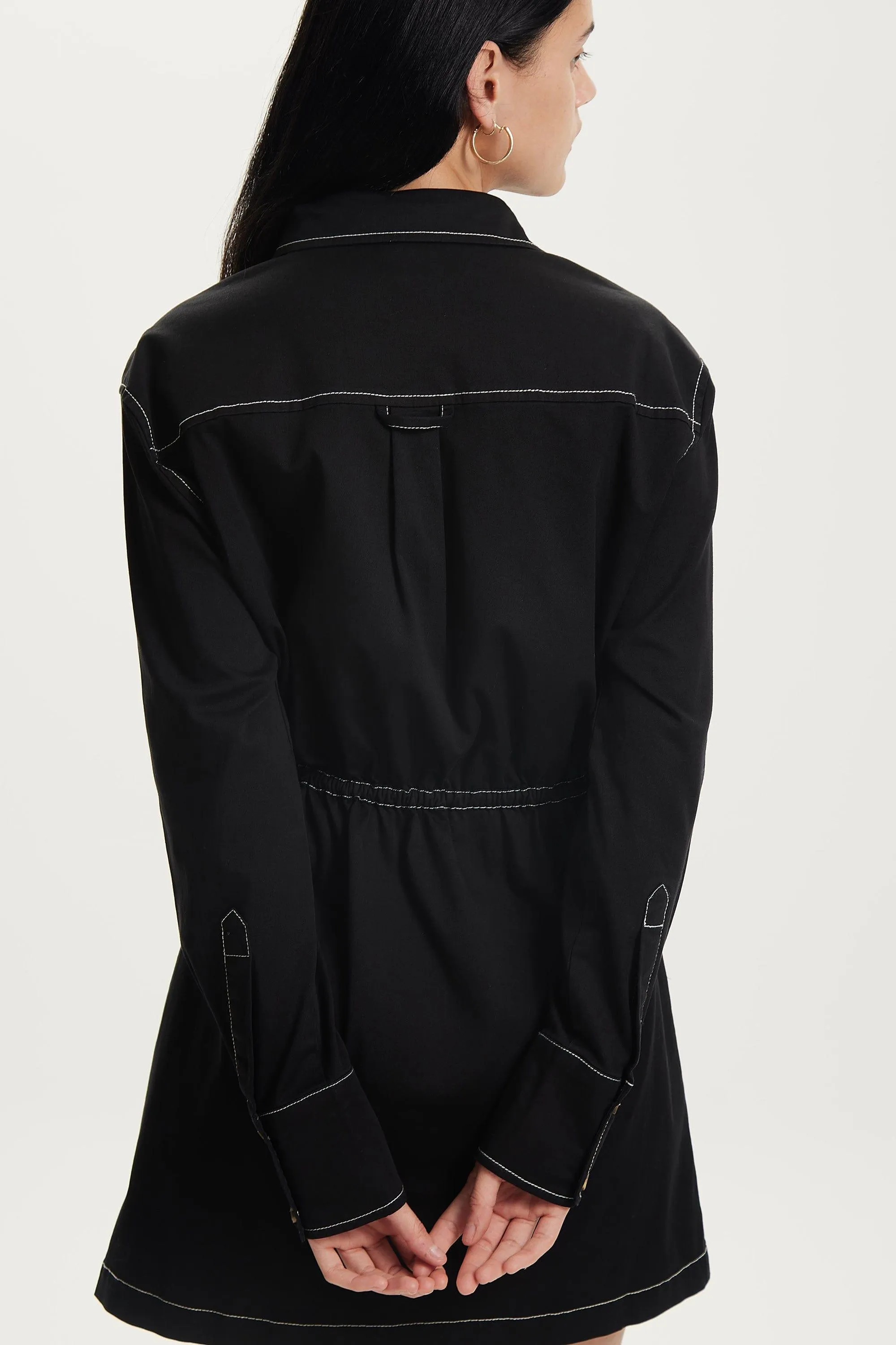 OPEN ROAD SHIRT DRESS | WASHED BLACK