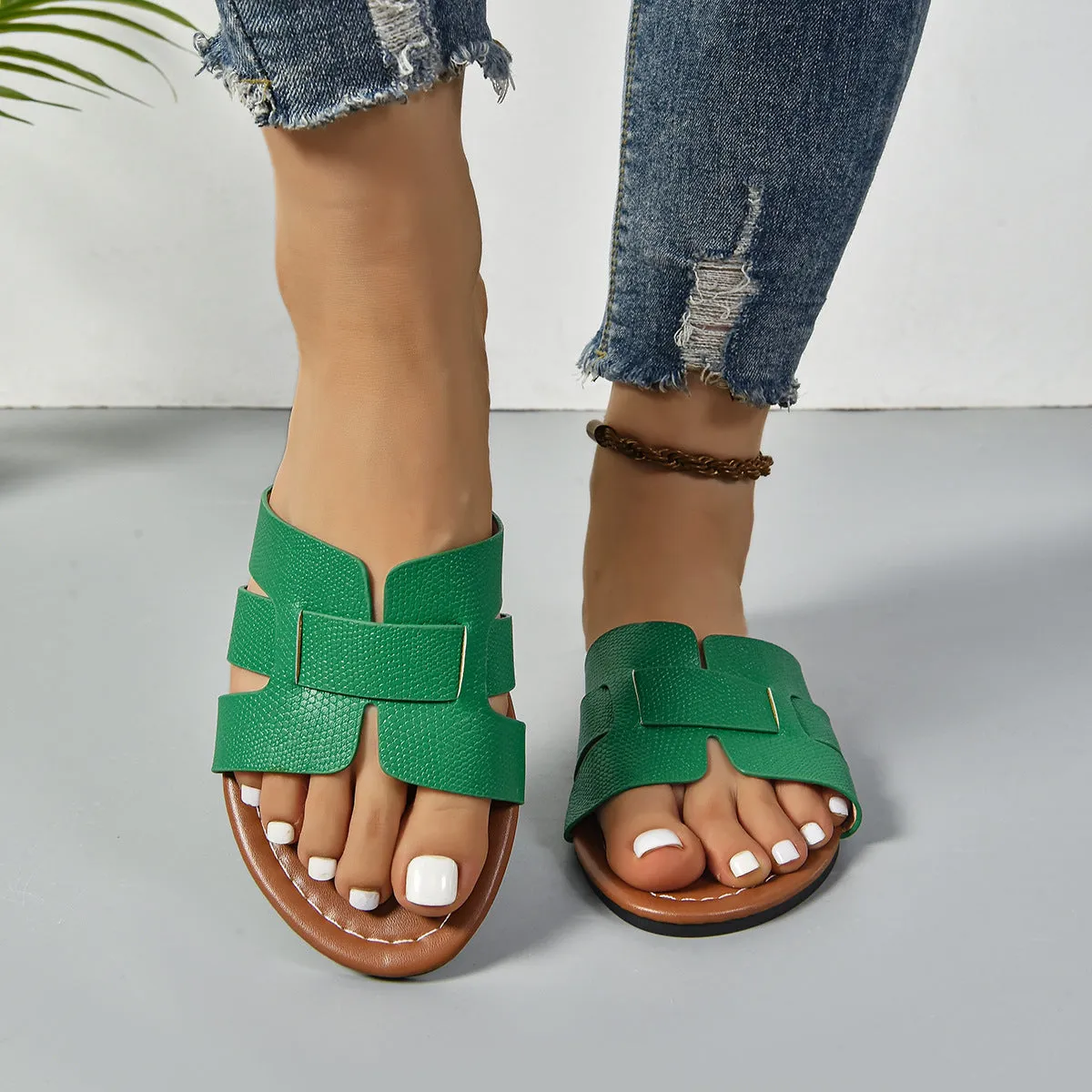 Open Toe Flats Sandals