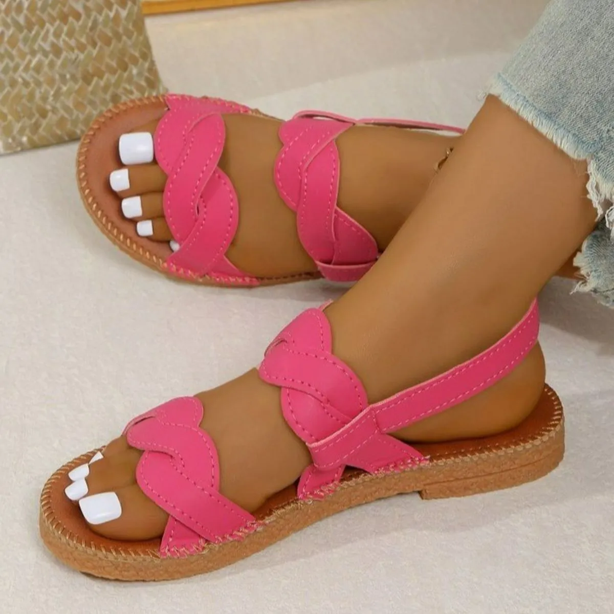 Open Toe Flats Sandals