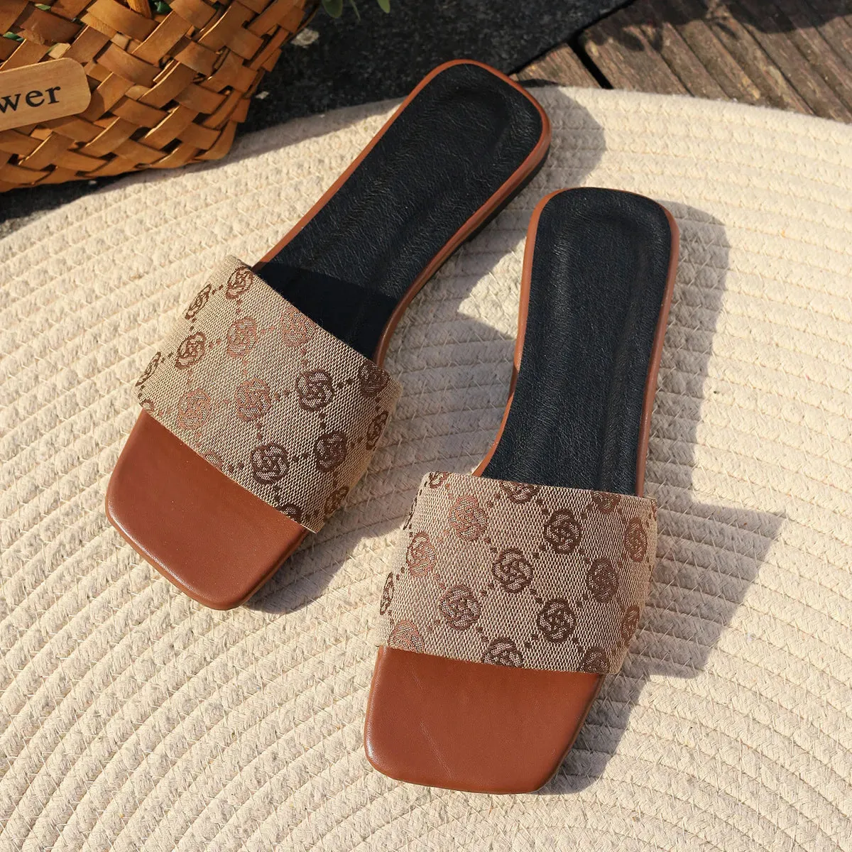Open Toe Flats Sandals