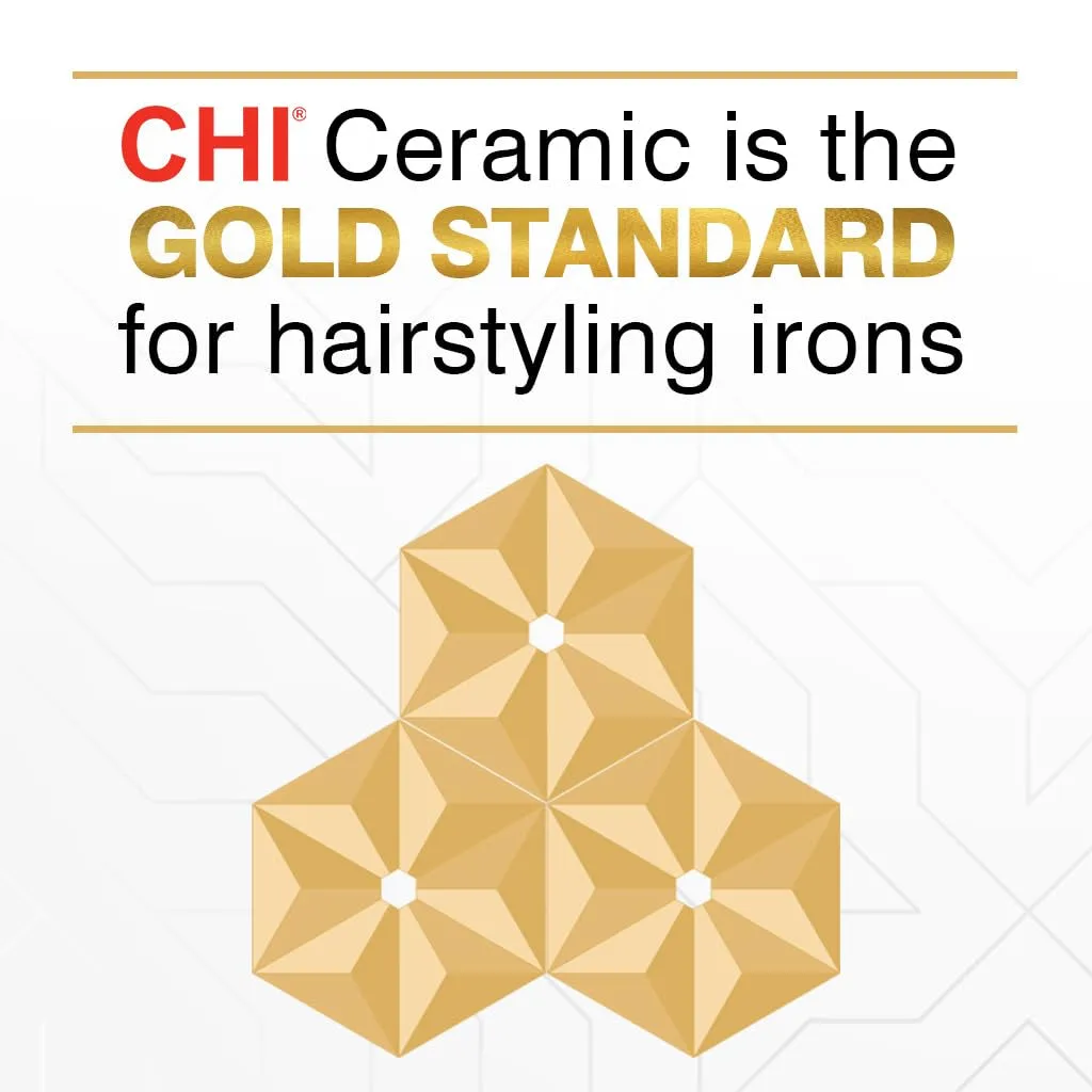 Original Ceramic Flat Iron, Flat Iron for a Smooth Finish, Ceramic Floating Plates, Quick Heat Up, Analog On/Off Switch, 1" Iron Black