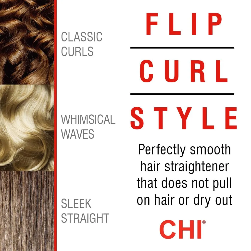 Original Ceramic Flat Iron, Flat Iron for a Smooth Finish, Ceramic Floating Plates, Quick Heat Up, Analog On/Off Switch, 1" Iron Black