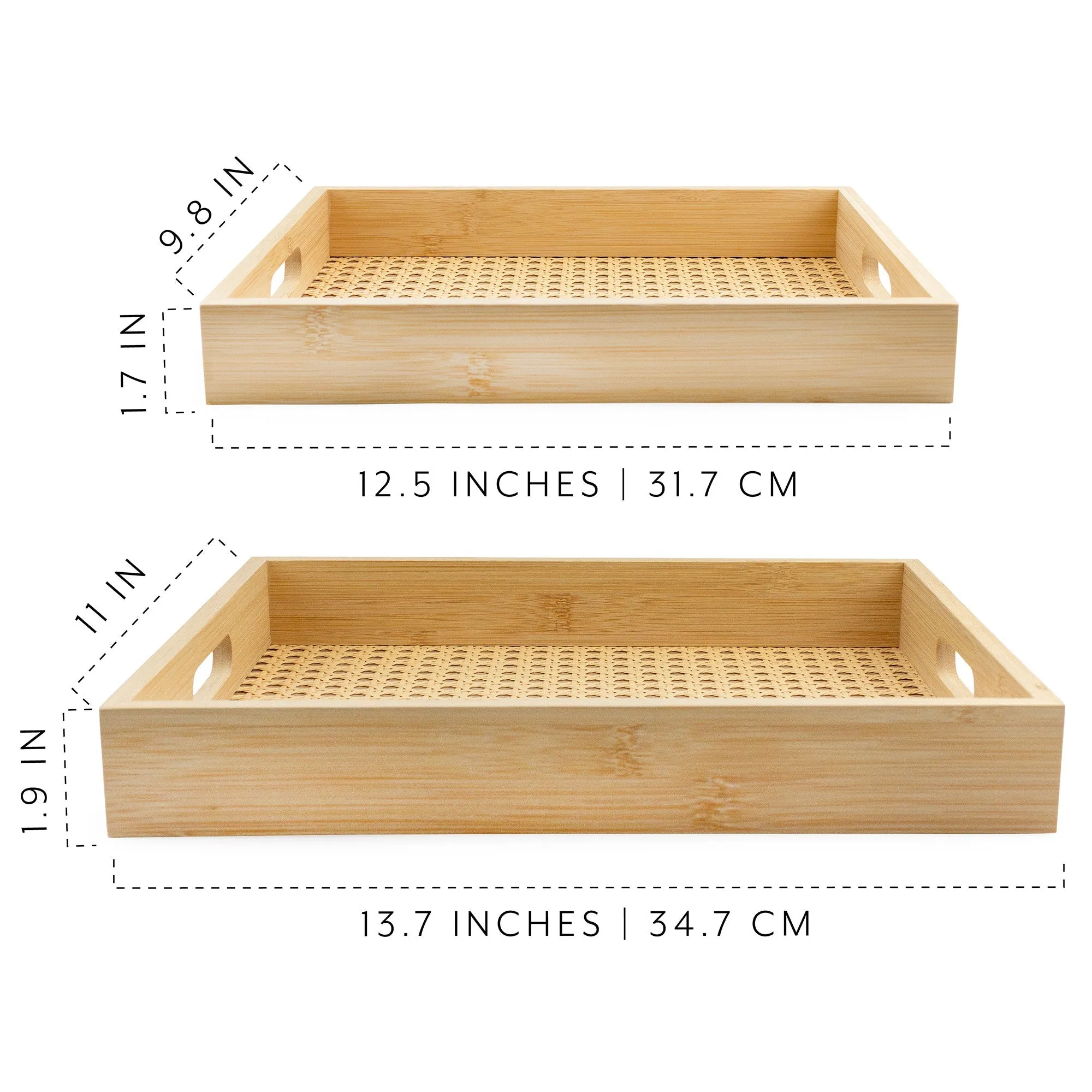 Ottoman Rattan Breakfast Trays (Case of 8)