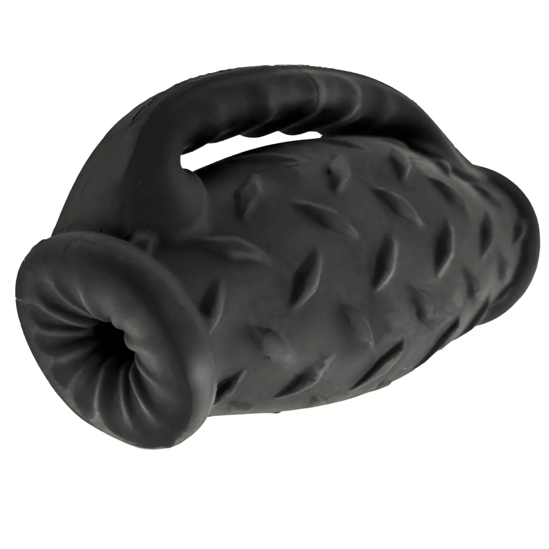Oxballs Masterjack Double Ended Ultra Squishy Stroker with Handle - Black