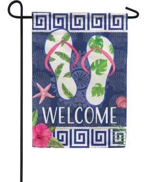 Palm Leaves & Flip Flops Garden Flag